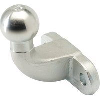 Silver Draper 50mm tow ball with curved arm and mounting plate featuring a single bolt hole.
