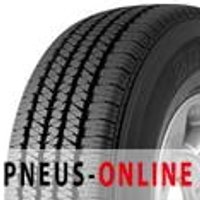 Bridgestone Dueler Highway Terrain 684 II tire with black tread and sidewall, mounted on a silver rim.