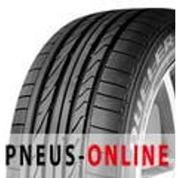 Bridgestone Dueler HP Sport AO tire with deep tread patterns and sidewall branding, shown at an angle.