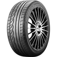 Dunlop SP Sport 01 tire, 235/55 R17 99V, sleek black tread with asymmetric pattern, mounted on a silver alloy wheel.