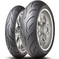 Dunlop Sportsmart Mk4 motorcycle tyre, black rubber with sleek tread pattern, size 120/70 ZR17, front wheel fit.