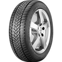 Dunlop Winter Sport 5 tire, 225/45 R17, black with rim protection, detailed tread pattern, silver rim.