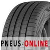 Goodyear Eagle F1 Asymmetric 6 tire with asymmetric tread pattern and black sidewall, shown partially mounted on a rim.