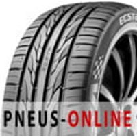 Kumho Ecsta PS31 XL tire with asymmetrical tread pattern and black sidewall, shown on a wheel rim.