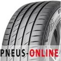 Kumho Ecsta PS71 XL tire with asymmetric tread pattern and black sidewall, shown at an angle.