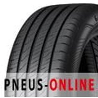 Black Goodyear Efficient Grip Performance 2 XL tire with four wide grooves and asymmetric tread pattern.