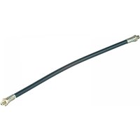 Flexible black rubber connecting hose, 450mm long, with silver metal fittings on both ends.