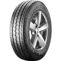 Firestone Vanhawk 2 tire, 215/75 R16C, black tread with sidewall branding, mounted on a silver alloy wheel.