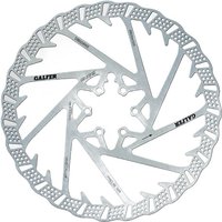 Galfer Shark 6-Bolt Disc Rotor, 203mm, silver with jagged edges and cut-out design.