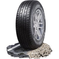 Black General Grabber HTS 60 tire, size 285/45 R22, with kerbing rib, detailed tread pattern, and sidewall branding.