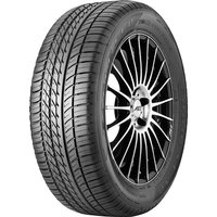 Goodyear Eagle F1 Asymmetric AT tire, black with detailed tread pattern, rim protection, and sleek sidewall design.
