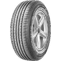 Goodyear EfficientGrip Performance SUV tire, black with detailed tread pattern, silver alloy wheel, size 235/50 R20.