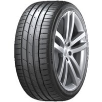 Hankook iON evo e K127E tire, black tread with sleek grooves, silver alloy wheel, size 205/50 R17 93W XL 4PR EV SBL.