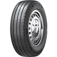 Hankook Vantra Transit RA58 tire, 225/65 R16C, black tread with detailed grooves, silver rim with multiple holes.
