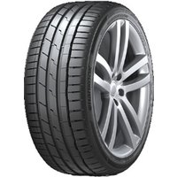 Hankook Ventus S1 Evo 3 EV tire, black with sleek tread pattern, 255/45 R19 size, features SoundAbsorber technology.