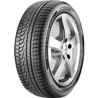 Hankook Winter i*cept evo² tire, 195/45 R18, black with detailed tread pattern, mounted on a silver alloy wheel.