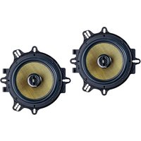 Black In Phase 17cm coaxial speakers with gold cones and central tweeters, featuring a 250W power capacity.