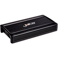 Black Juice JA1504 4 Channel 1500W car amplifier with sleek design and silver logo on top.