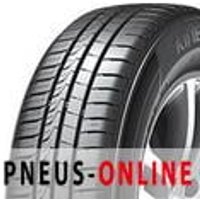 Black Hankook Kinergy Eco2 HMC tire with detailed tread pattern and sidewall branding.