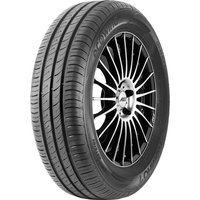 Kumho EcoWing ES01 KH27 tire, black with detailed tread pattern, sidewall branding, and mounted on a silver alloy wheel.