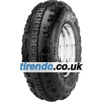 Black Maxxis M931 Razr front tire, 21x7.00-10 TL 25J, with rugged tread pattern and visible sidewall branding.
