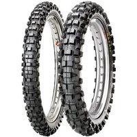 Black Maxxis MaxxCross Pro IT motocross tyre with knobby tread pattern, E-marked, size 110/100 18 (64M).