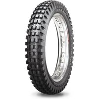 Black Maxxis Trialmaxx trail tyre, 2.75 21 size, with knobby tread pattern for front wheel use.