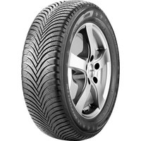 Michelin Alpin 5 tire, 205/60 R16 92H AO, with black tread and silver alloy wheel, featuring a V-shaped tread pattern.