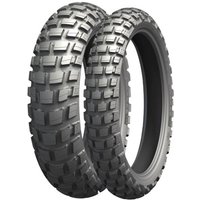 Michelin Anakee Wild motorcycle tyre, rugged tread pattern, size 180 80 17, black rubber, off-road design.