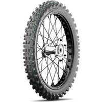 Michelin Enduro tyre 90/100 21, black with knobby tread pattern, designed for off-road front wheel use.