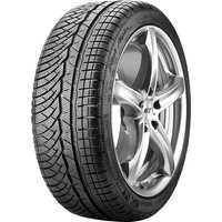Michelin Pilot Alpin PA4 tire, 235/35 R19, black tread with detailed grooves, mounted on a silver alloy wheel.