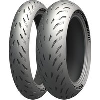 Michelin Power 5 motorcycle tyre, 190/50 ZR17, black rubber, sleek tread pattern, rear fitment.