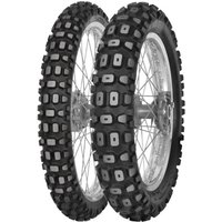 Black Mitas MC-23 Rockrider Trail Tyre, 90/90 21 size, with rugged tread pattern for off-road front use.