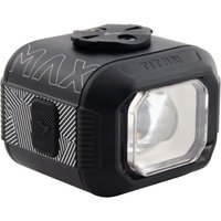 Black Moon Titan Max bike light with 1700 lumens, rectangular lens, textured sides, and remote control feature.