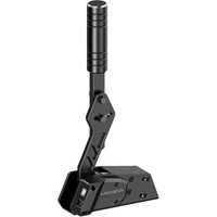 Black Moza Racing HBP Handbrake with a sleek lever design and sturdy base, featuring a textured grip handle.
