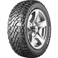 Nankang NK 4X4WD M/T FT-9 tire, LT205/80 R16, rugged tread, black with rim protection, silver alloy wheel.
