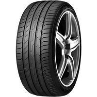 Nexen N'Fera Sport SUV tyre, 225 50 18 95V, black with sleek tread pattern and silver alloy wheel.