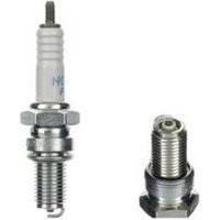 NGK DR8ES 5423 spark plug with copper core, white ceramic insulator, and metallic threaded body with hexagonal nut.