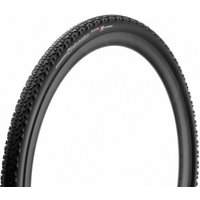 Black Pirelli Cinturato Gravel tyre with textured tread pattern and SpeedGRIP TechWALL design, 700c size.
