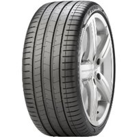 Pirelli P Zero PZ4 tire, black with detailed tread pattern, 255/50 R20 size, rim protection, and sidewall branding.