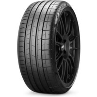 Black Pirelli P Zero PZ4 tyre, 245/35/21 size, with deep grooves and sleek tread pattern for enhanced performance.