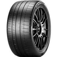 Pirelli P Zero R tire, 245/35 ZR19, black with rim protection, sleek tread design, mounted on a black alloy wheel.