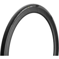 Black Pirelli P-Zero Race Rs Clincher road bike tyre with sleek tread pattern and subtle branding on the sidewall.