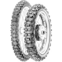 Pirelli Scorpion XC Mid Hard Motocross Tyre, 140/80 18 MC 70M MS, with rugged tread pattern and durable rubber compound.
