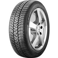 Pirelli Winter 210 Snowcontrol tire, 195/55 R17, black tread with rim protection, silver alloy wheel.