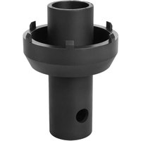 Black Sealey 3/4" drive axle lock nut socket with cylindrical shape and four notches on the top edge.