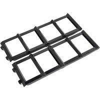 Black metal Sealey car ramp extensions with rectangular grid design, 400kg capacity each, 800kg per pair.