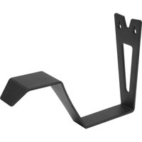 Black Sealey motorcycle helmet hook with angled metal design and two mounting holes.