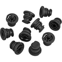 Black Sealey plastic sump plugs for VAG vehicles, featuring ribbed cylindrical design and circular tops.
