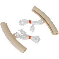 Beige Sealey rim protectors with curved design and white ropes, set of two.